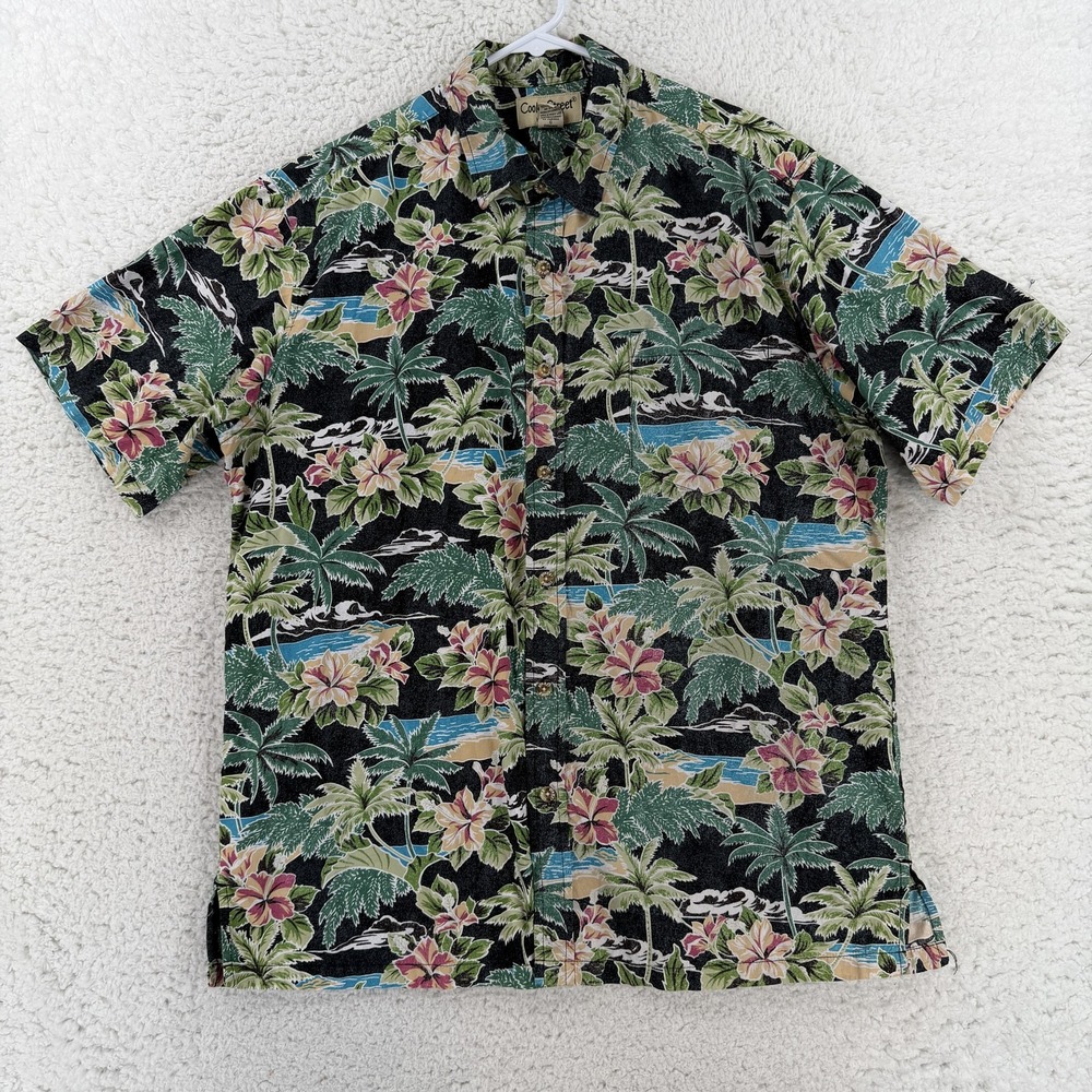 Cooke Street Shirt Mens Large Multicolor Floral Hawaiian Short Sleeve Button Up